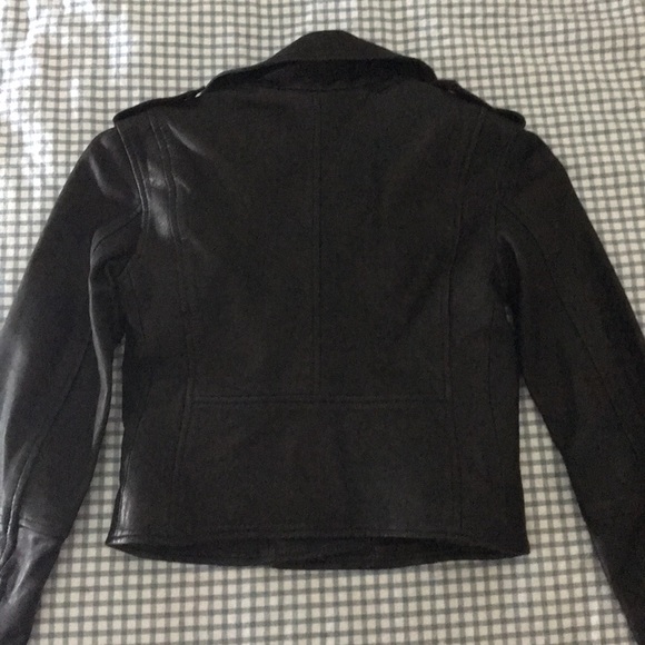 Club Monaco Gracella black leather jacket, size xs - Picture 5 of 8